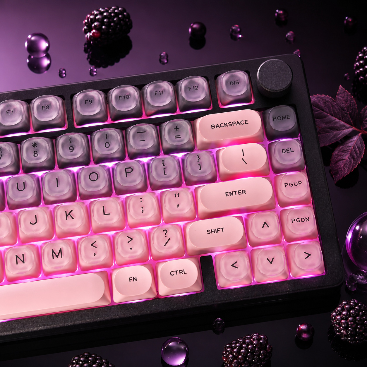 Gaming Accessories Aesthetic - Juego de teclas de cristal con