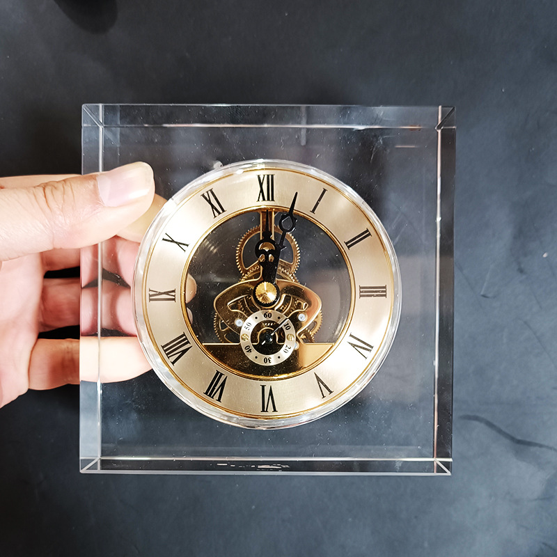 Accessories For Your Gaming Room - Reloj de Mesa Silencioso de Cristal,