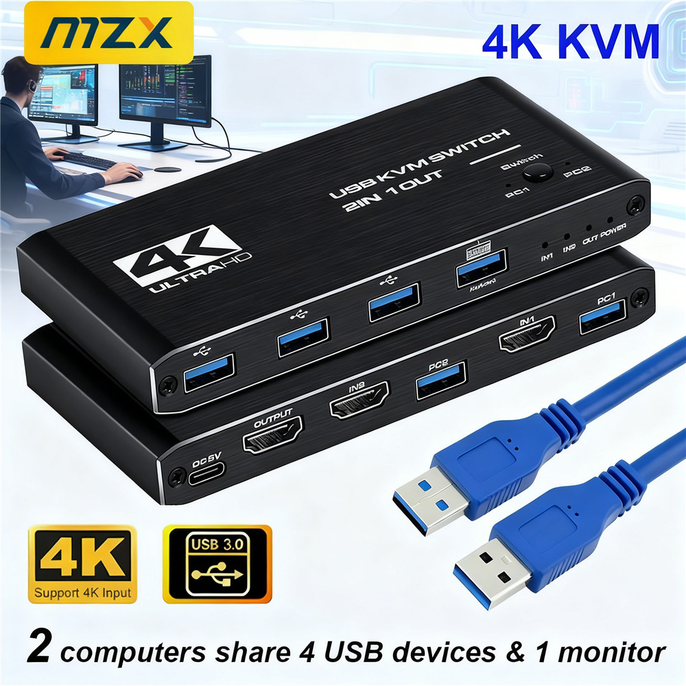 Conmutador KVM 4K 60Hz, Hub US - Gaming Accessories Rack reseña y precio